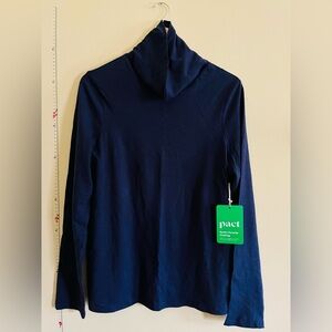 Pact Royal Blue Organic Cotton Turtleneck